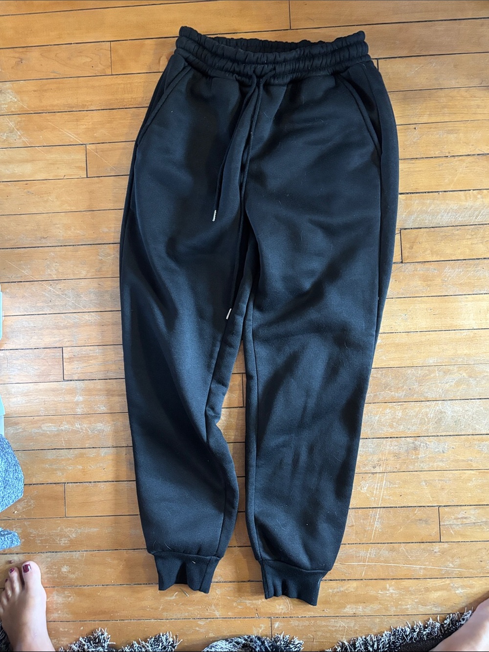 EUC Men's Black Drawstring Jogger Sweatpants